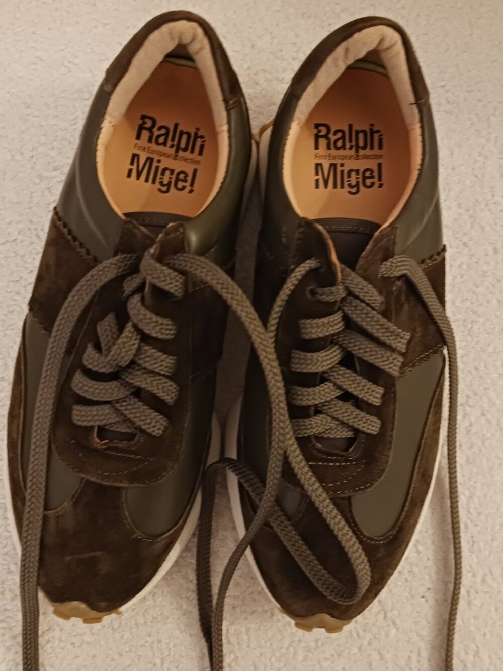 Ralph Migel Khaki Women Retro Sneakers Size 34